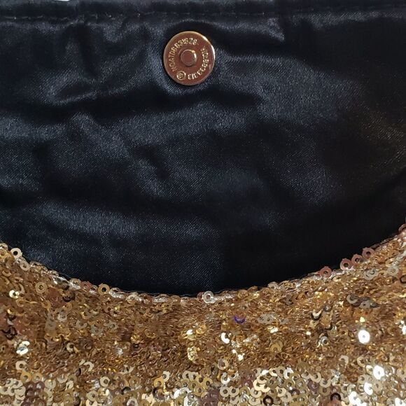 Victoria Secret Gold Sequin Envelope Clutch - Picture 5 of 6